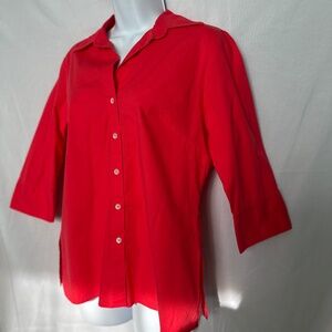 Gemilli Ladies red casual button blouse, size S